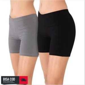 legging 3/4 polos Wanita Baha Spandek Jersey leggibg wanita tebal