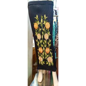 Rok plisket premium bordir Mawar