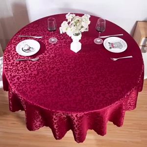 圆台布桌布酒店饭店圆形桌套大圆桌台布不防水家用餐厅餐桌布布艺Round Table Cloth Table Cloth Hotel Hotel Round Table Set Big Roundgyawei。。。