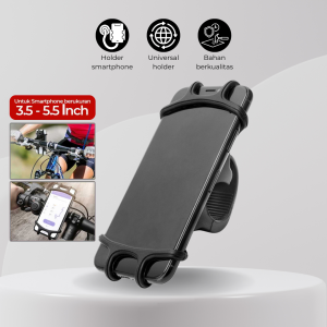 Holder HP Setang Sepeda Motor Gunung Kuat Smartphone Bike Universal Bicycle