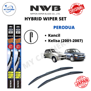 NWB Hybrid U Hook Wiper (Set) for Perodua Kancil / Kelisa (2001-2007) (18"/16")