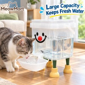 MeowMart Automatic Pet Water Dispenser Gravity Refill Large Capacity Transparent Cat Dog Water Feeder