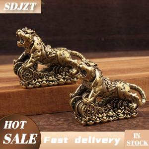 SDJZT Đồng Cổ Trung Quốc Hổ Thu Nhỏ Bức Tượng Nhỏ Đồ Trang Trí Đồng May Mắn Trang Trí Máy Tính Để Bàn