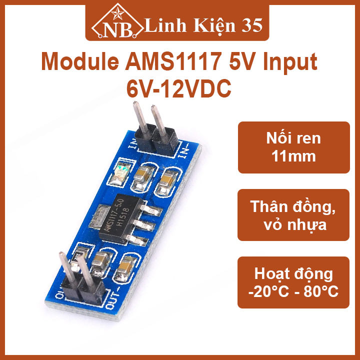 Module AMS1117 5V input 6V-12VDC nguồn cung cho nhiều thiết bị | Lazada.vn
