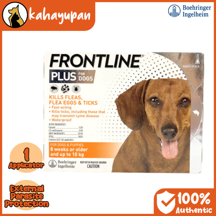 Frontline Plus Single Pipette Anti Tick and Flea Spot Treatment for Dogs Small 1 10kg Lazada PH