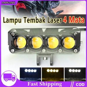 LAMPU TEMBAK LASER Motor /LAMPU TEMBAK MINI SQL 4 Mata 40 WATT Univesal Putih Kuning 12-24V