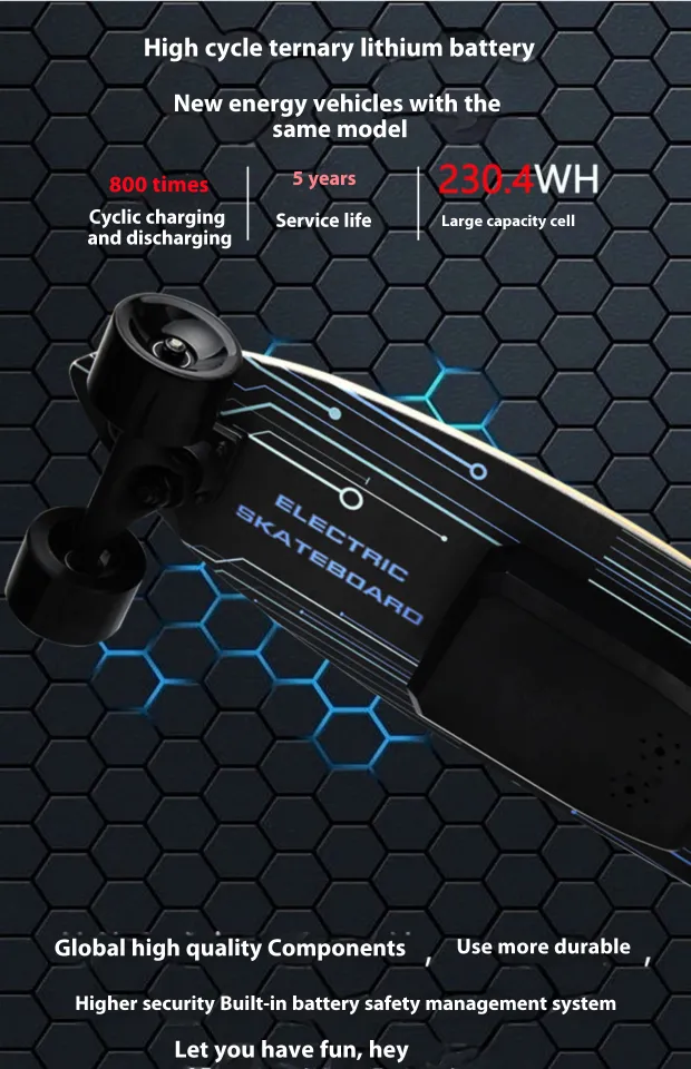 Custom All Designs - XINYAN 4WD Electric Skateboard with Dual