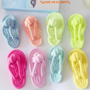 Đồ chơi cho Chó gặm sạch răng bằng dây thừng hình chiếc dép - Love Pets Shop