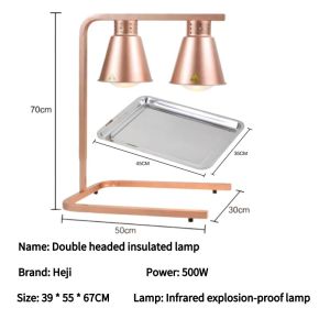 【Mideca】Commercial Food Warmer Lamp Buffet Table Warming Lamp Marble Food Warmer Heating Lamp Buffet Food Warmer Food Lamp Warmer Food Lamp