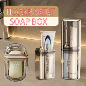 Transparent Soap Travel Case With Lid Sealed For Drainingtravel Toothbrush Mouthwash Cup Waterproof Transparent Soap Storage Lid Mouthwash Cup Sealed Wash Set Organizer