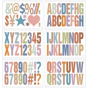 UMI 6pcs/Set A-Z 0-9 Waterproof 26 Alphabet Letter Colorful Number Stickers Grad Decoration DIY Balloon Crafts Making 字母贴纸