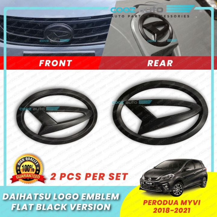 Perodua Myvi 2018 - 2021 Front Rear Emblem Logo Daihatsu Emblem Black ...