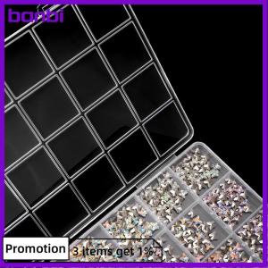 banbi Multifunctional Clear Plastic Organizer Box With Grids Container Nail Art Storage Box For Beads Organizer Art Diy Jewelry