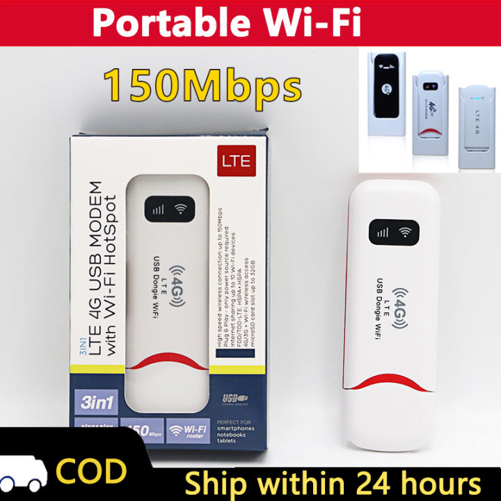 Wireless 4G WiFi Router nano SIM Card Portable WiFi LTE 150Mbps USB 4G Modem  Pocket Hotspot Antenna WIFI Dongle
