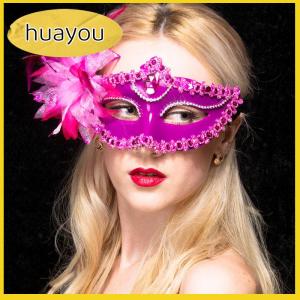 huayou หน้ากากเวนิสประดับเพชรสำหรับปาร์ตี้เต้นรำขนนกดอกไม้ชุดการแสดงเทศกาลเฉลิมฉลองงานแต่งงานหน้ากากผู้หญิงเซ็กซี่สวมหน้ากากคริสต์มาส
