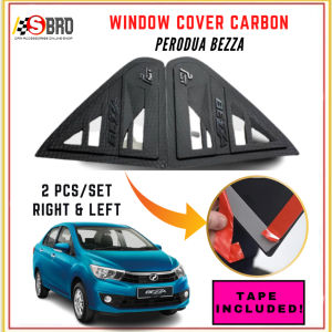 Perodua Bezza 2016-2023 Triangle Window Cover Carbon (2Pcs/Set)