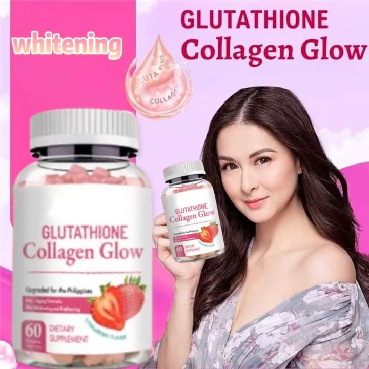 60pcs Glutathione Collagen Glow Gummies Whitening Gummies Anti-Aging ...