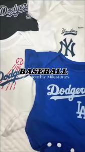 [INNOCENTTEES] BASEBALL MILESTONE  BABY ROMPER - ONESIES     BABY ONESIES     1 - 12 MONTHS