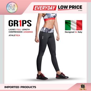 กางเกงออกกำลังกาย สำหรับผู้หญิง FULL LENGTH COMPRESSION LEGGING  POWER FLOWER สีดำ Size.S แบรนด์ GR1PS จาก Ai Retail