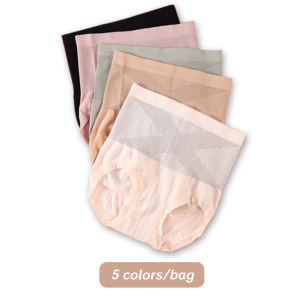 [5Pcs / Pack] Seluar Dalam Wanita Pinggang Tinggi Lancar Kawalan Perut Anjal Tinggi Seluar Membentuk Angkat Punggung