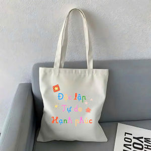 Túi tote túi vải canvas đi học thêm du lịch sự kiện Tôi Yêu Việt Nam. Kích thước 35x40cm đừng vừa a4 laptop