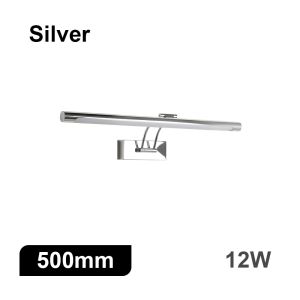 LUCKYLED Led Indoor Wall Lamp 55/80cm Black Silver Picture Light Aluminum Bathroom Wall Light Fixture Lampu Bilik