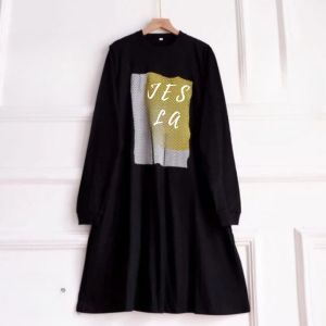 Tunik Lebaran Wanita Lengan Panjang Pepita Tunic Atasan Wanita Simple Terbaru 2024 Oversize Kekinian