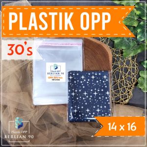 (100 Pcs) Plastik OPP Lem 14 x 16 cm 30S Micron – Plastik Bening & Kuat untuk Roti Jumbo Kue Tradisional Besar Souvenir Eksklusif dan Produk Handmade Panjang