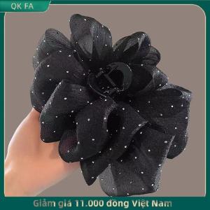 QK FA ✨ Mùa Hè Ngọt Ngào Lưới Vải Tuyn Sao Bong Bóng Tóc Claw Clip Cho Phụ Nữ Rắn Ponytail Clip Phụ Kiện Mũ