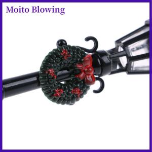 Moito 1 12 Dollhouse Miniature Christmas Park Street Lamp Doll Streetlight Decor Toy