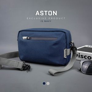 CAGHO EXCLUSIVE I Aston Navy Handbag I Handbag Pria I Clucth Bag Pria I Slingbag Pria Waterproof I Handbag Antibara