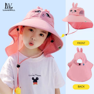 LouisWill Kids Sun Cap Children Beach Hat Travel Sun Hat Casual  Sun Hats Portable Beach Cap Large Brim Cap Sun Protection Cap UV Protection for Children