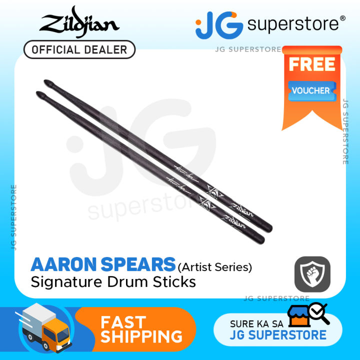 Zildjian Aaron Spears Artist Series Drumsticks with Hickory Wood Taj Mahal Tip for Drums and Cymbals ZASASP JG Superstore Lazada PH
