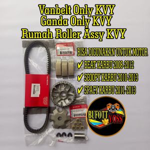 VANBELT ONLY HONDA BEAT KARBU RUMAH ROLLER ASSY KVY GANDA ONLY BEAT KARBU KODEPART KVY BY20250015 BUFOTT YOSS