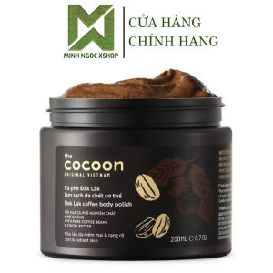 Tẩy da chết cơ thể cà phê Đắk Lắk The Cocoon 200ML cho làn da mềm mại và rạng rỡ dạng hũ