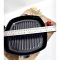 Square Grill Pan Lipat Pemanggang Steak Serbaguna Anti Lengket 26cm Panci Panggang Teflon GSF Wajan Lipat Serbaguna Panggangan BBQ Goreng Bakar Sate Pan Grill Kotak. 