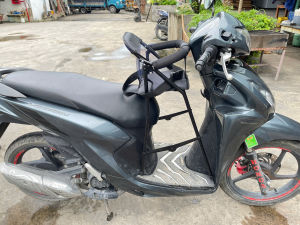 [ KHUNG ĐEN + DÂY ] GHẾ GA XẾP SẮT SƠN TĨNH ĐIỆN ĐEN AN TOÀN CHO BÉ