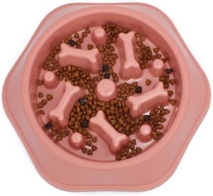 Dog Bowl Slow Feeder Anti Choking Pet Bowl for Dogs Prevents Fast Eating and Improves Digestion Non Slip Feeding Bowl for Puppies and Adult Dogs