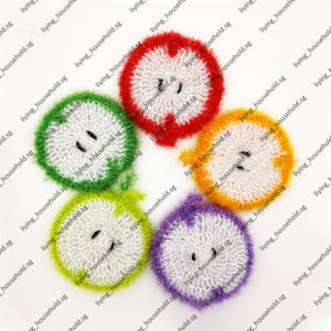 Smiley Face Dish Cloth Sponge Scrubber Towel – Korean Acrylic Dish Cloth