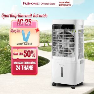 Máy làm mát không khí hơi nước Fujihome AC-25 quạt điều hoà không khí 3 tốc độ gióbình nước lớn 25L đảo chiều góc rộng