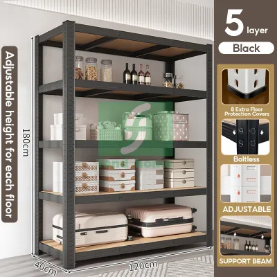 Load 1200KG Metal Rack Adjustable Height Steel Rack Boltless Rack 5/6 Layer Heavy Duty Stainless Rack Organizer