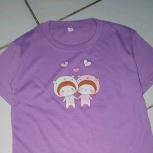 Baju kaos atasan anak perempuan dan laki laki dua anak umur 1 sampai 9 tahun