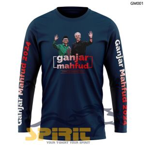 Baju Ganjar Mahfud Capres Cawapres 2024 Lengan Panjang Katun 24s Premium All Color Big Size