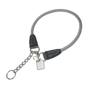 TRUELOVE Training Dog Slip Collar Adjustable Pet Choke Collar Stainless Steel Chain Reflective Sturdy Nylon Easy Control for Small Medium Large Dog