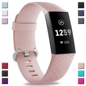 Bands Compatible with Fitbit Charge 3 and Charge 4 Waterproof Replacement Watch Strap Fitness Sport Band Wristband for Fitbit Charge 3 and Charge 3 SE Large Small Women Men Multi Color