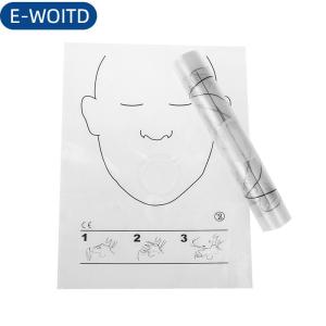 E-WOITD 5 30 cái xách tay thở mặt nạ dùng một lần CPR đào tạo Viện trợ đầu tiên hồi sức Mặt nạ CPR mặt lá chắn CuộN cứu hộ kit công cụ