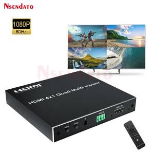 HDMI Quad Multi-Viewer 4X1 1080P 60Hz การแบ่งส่วนหน้าจอ HDMI Quad Multiviewer Multi Viewer สวิตช์ HDMI ที่ไร้รอยต่อสำหรับพีซีไปยัง HDTV