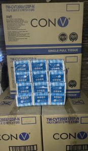 !!!ยกลัง!!! CON V  ลังละ 60 ห่อๆละ 200 แผ่น รวม 12000 แผ่น กระดาษเช็ดปาก แบบ พกพา !!!ยกลัง!!!