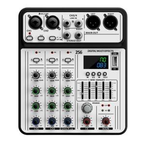 4Channel Audios Mixer For Studio Recording Podcast Streaming With Headphone Monitoring And MultiDevice Compatibility