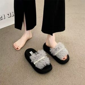 [Free Shipping] Trendy And Versatile Thick-Soled Height-Increasing Casual Sandals For Women 2026 Summer New Style Featuring Mesh Rhinestones And A Platform Design
